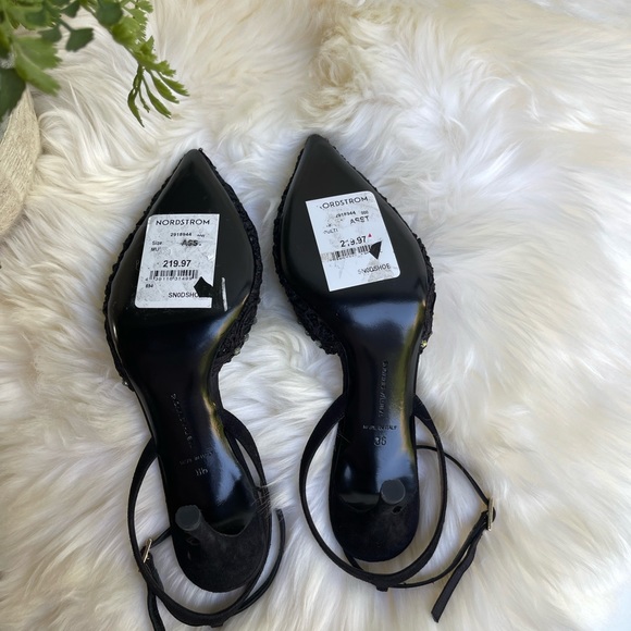 TABITHA SIMMONS Woven Sen Floret Lace Evening heel Black Jewel Pumps 36 - Picture 9 of 15